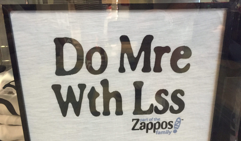 do more with less zappos ad