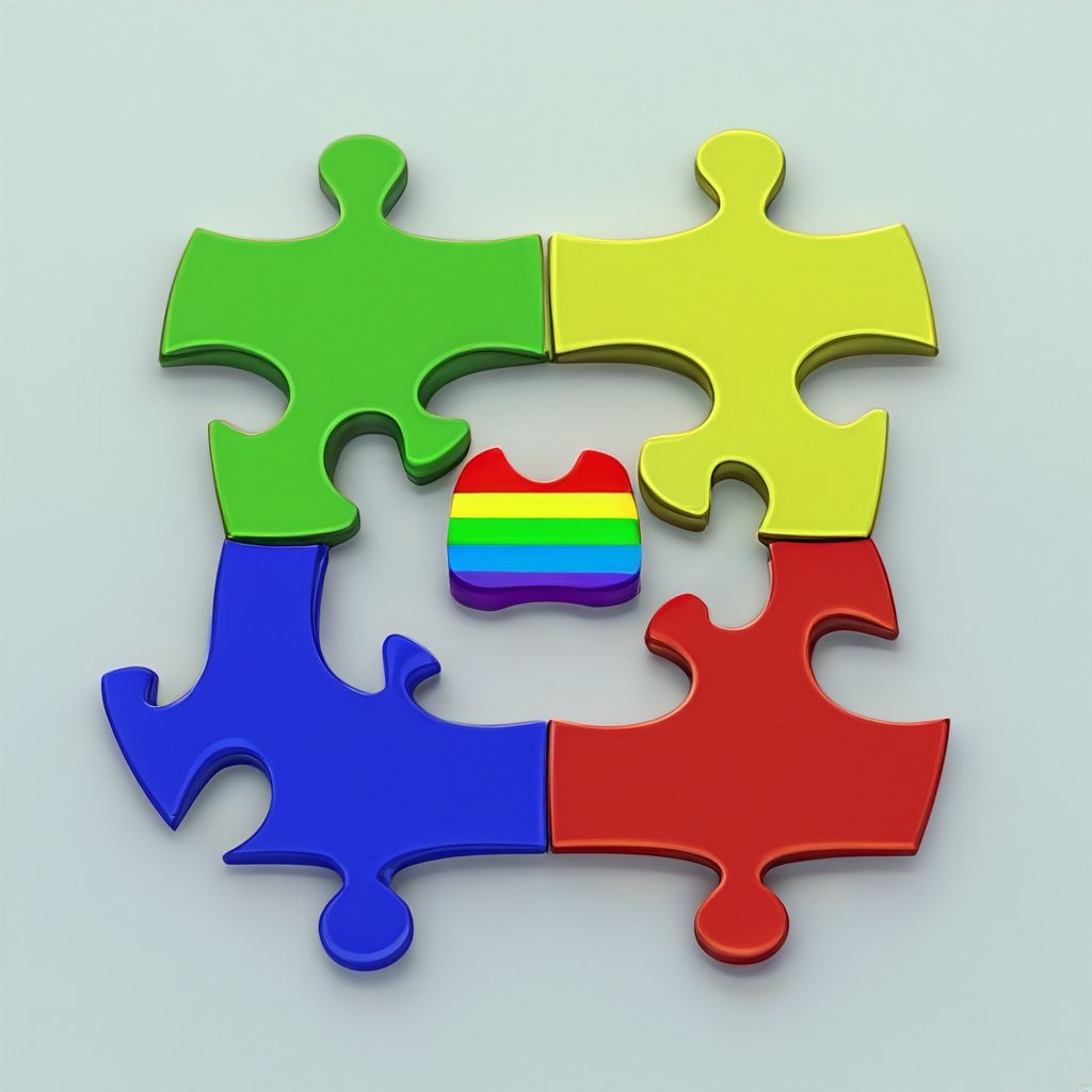 A fragmented jigsaw puzzle coming together for a unified view.